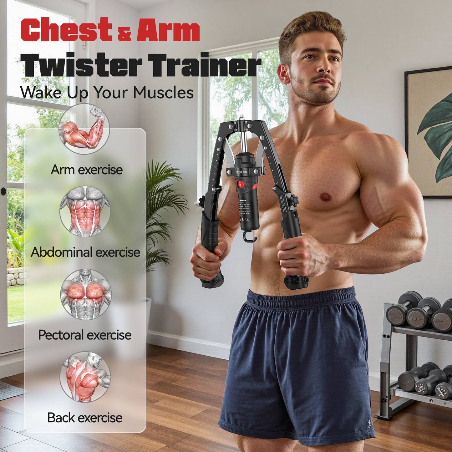 COREFLEX Arm Strength Trainer，Professional-Grade Home Chest Exercise Machine