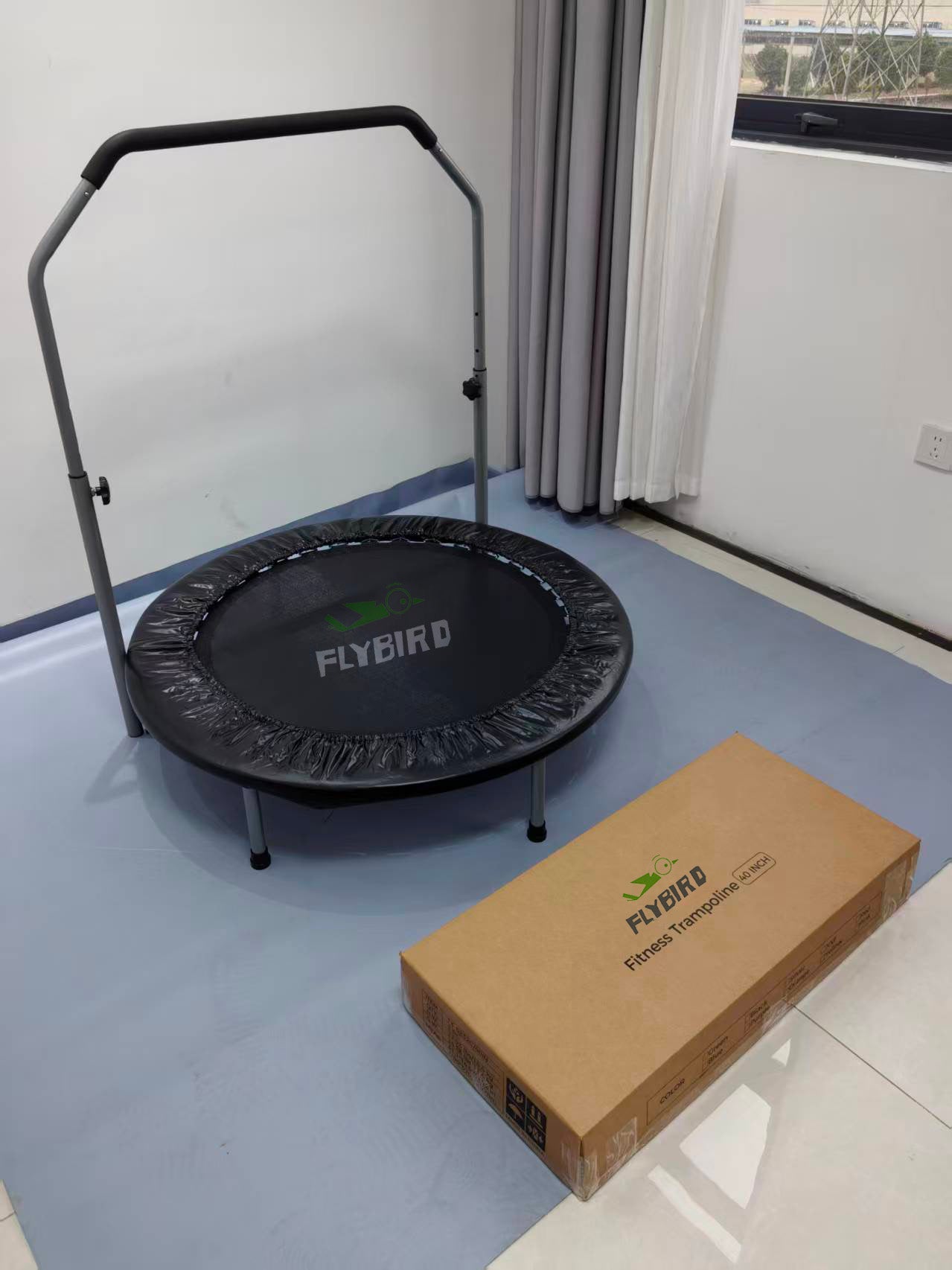 FLYBIRD Foldable Trampoline with Safety Pad, Perfect for Home Use, Kids and Adults