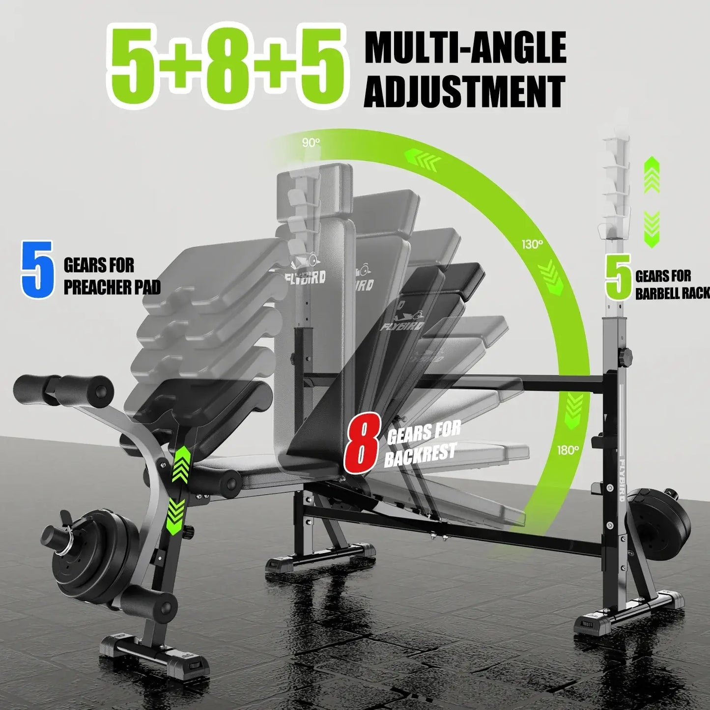 Flybird Adjustable Olympic Weight Bench