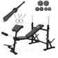 FLYBIRD Set of Olympic Weight Bench, Barbells And Weight Plates